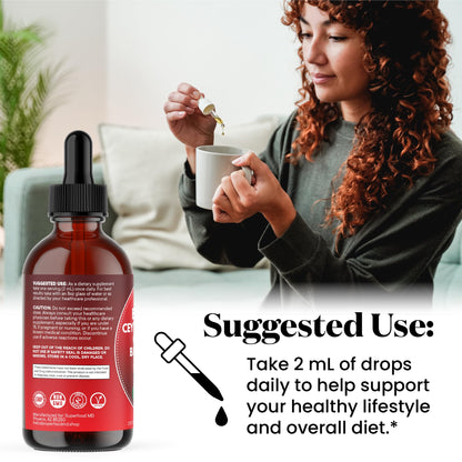 Berberine with Ceylon Cinnamon Supplement Liquid Drops + Bitter Melon Extract, Glucomannan, Gymnema, Chromium, Turmeric, Organic Panax Ginseng, Moringa 4oz