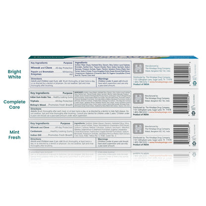 Himalaya Mint Fresh Gel Toothpaste, Fluoride Free to Reduce Plaque & Brighten Teeth, 6.17 oz, 2 Pack
