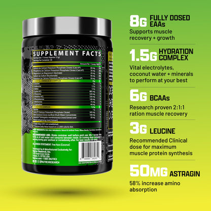 Nutrex Research EAA Hydration | EAAs + BCAA Powder | Muscle Recovery, Strength, Muscle Building, Endurance | 8G Essential Amino Acids + Electrolytes | Strawberry Watermelon 30 Serving