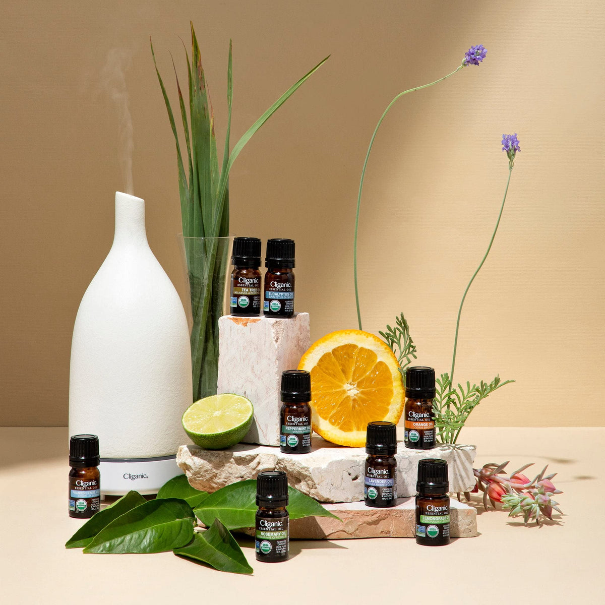 Cliganic Organic Peppermint Essential Oil - 100% Pure Natural for Aromatherapy Diffuser