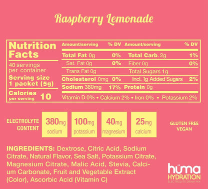 Huma Chia Hydration Drink Mix, Variety, 15 Packets