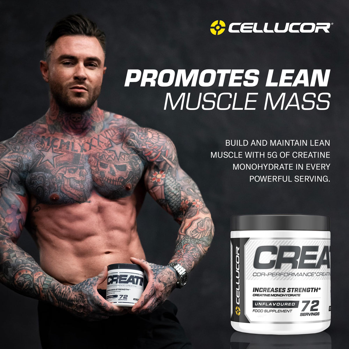 Cellucor Pre Workout & Creatine Bundle, C4 Original Pre Workout Powder, Icy Blue Razz