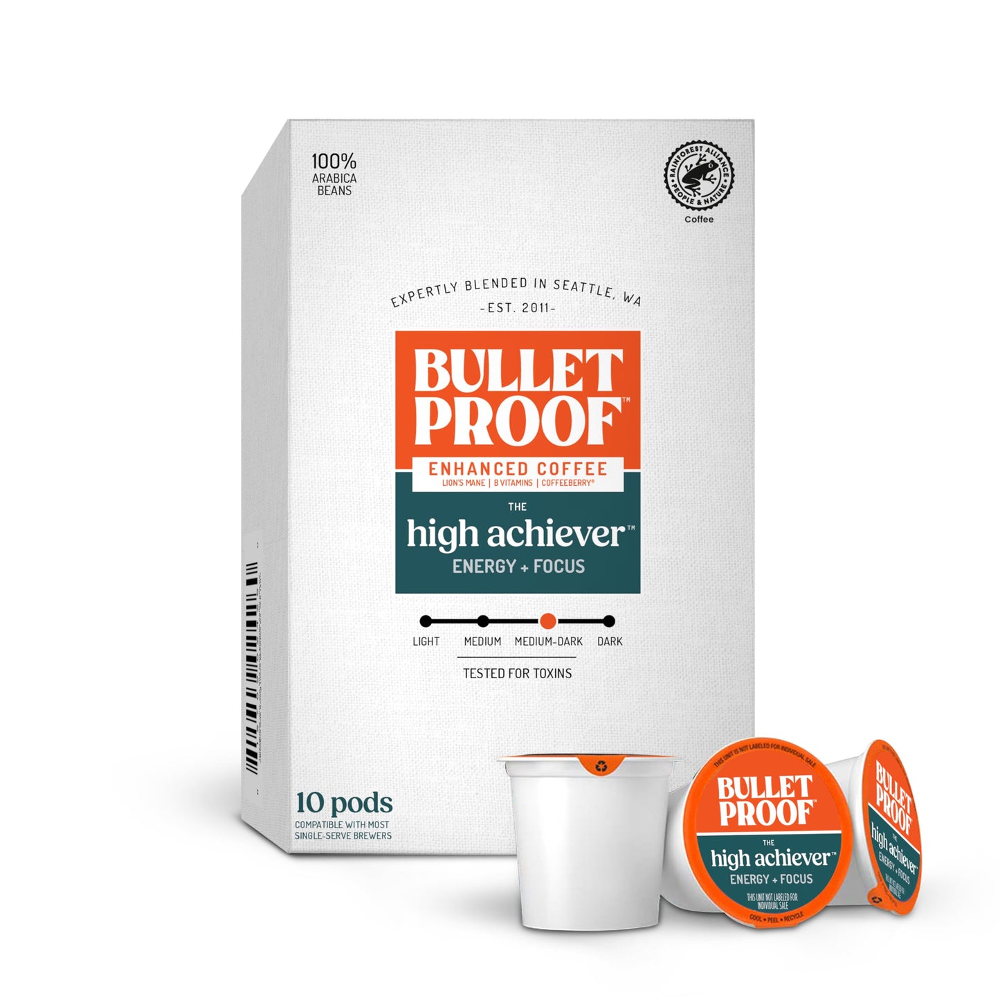 Bulletproof Coffee + Organic Grass-Fed Butter Single-Serve Pods, Keto Coffee, All-in-One Recipe with MCT Oil and Butter, 24 Count
