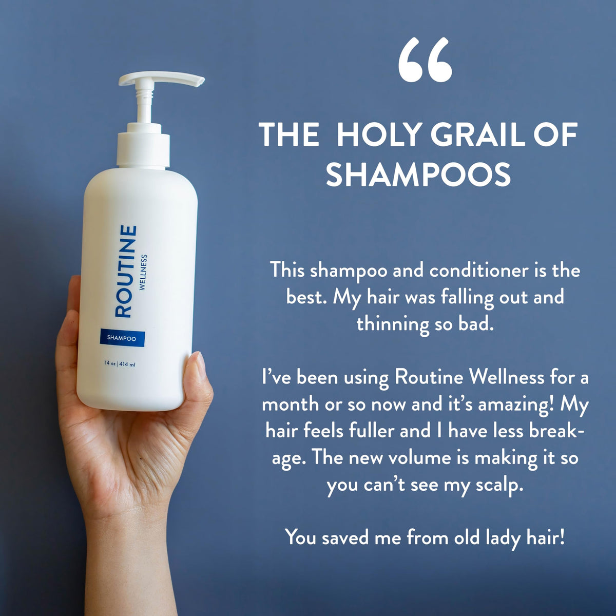 Routine Wellness Shampoo and Conditioner Set for Stronger Hair - Vegan, Clinically Tested