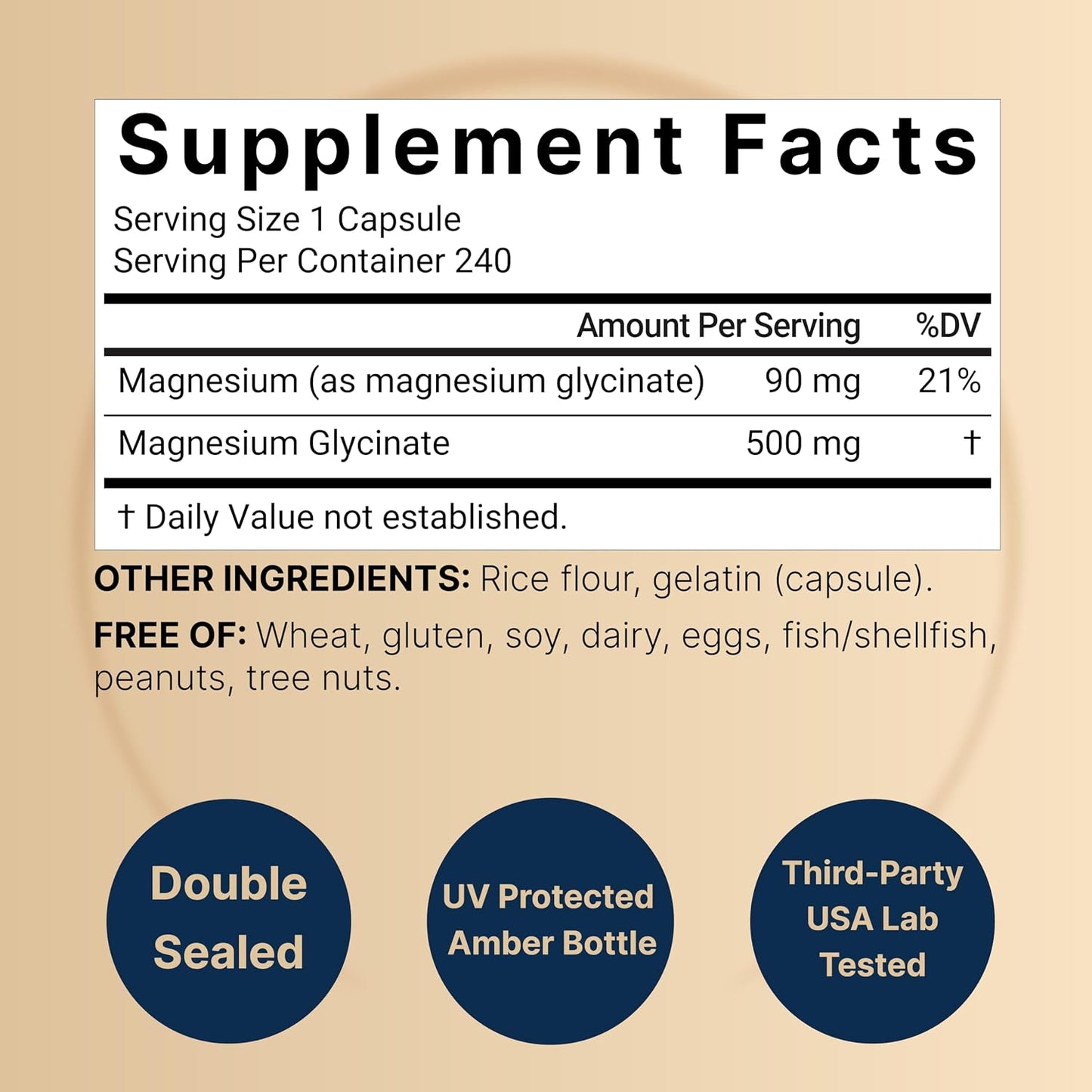 NatureBell Magnesium Glycinate Capsules 500mg & Vaginal Probiotics for Women in Veggie Capsules | Bundle Pack | Chelated & Purified Mineral | 10 Strains & 10 Billion CFU