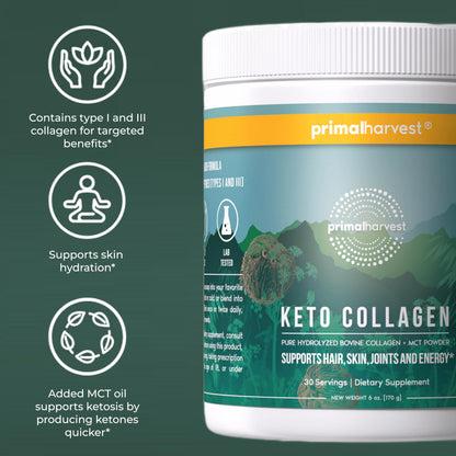 Primal Harvest Collagen - Powdered Daily Supplement, Dairy & Gluten Free