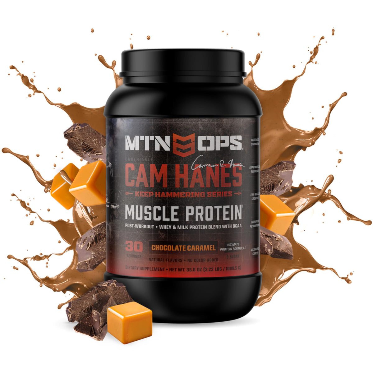 MTN OPS Magnum Protein Powder 23g Protein per Serving Whey Protein Blend with BCAAs Low Sugar Gluten Free 30 Servings Chocolate
