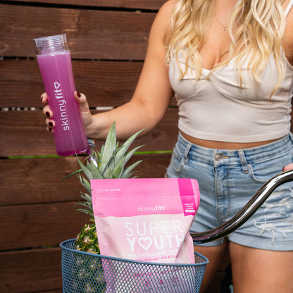 SkinnyFit Super Youth Tropical Punch Multi-Collagen Peptides + Probiotics, Baobab Fiber