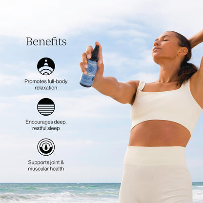 CYMBIOTIKA Topical Magnesium Oil Spray for Body, USA Made, Supplement for Leg Cramps, Muscle, Joint Health & Sleep Support, Includes Magnesium Chloride, Lavender Extract, Aloe Vera - Skin Applicator