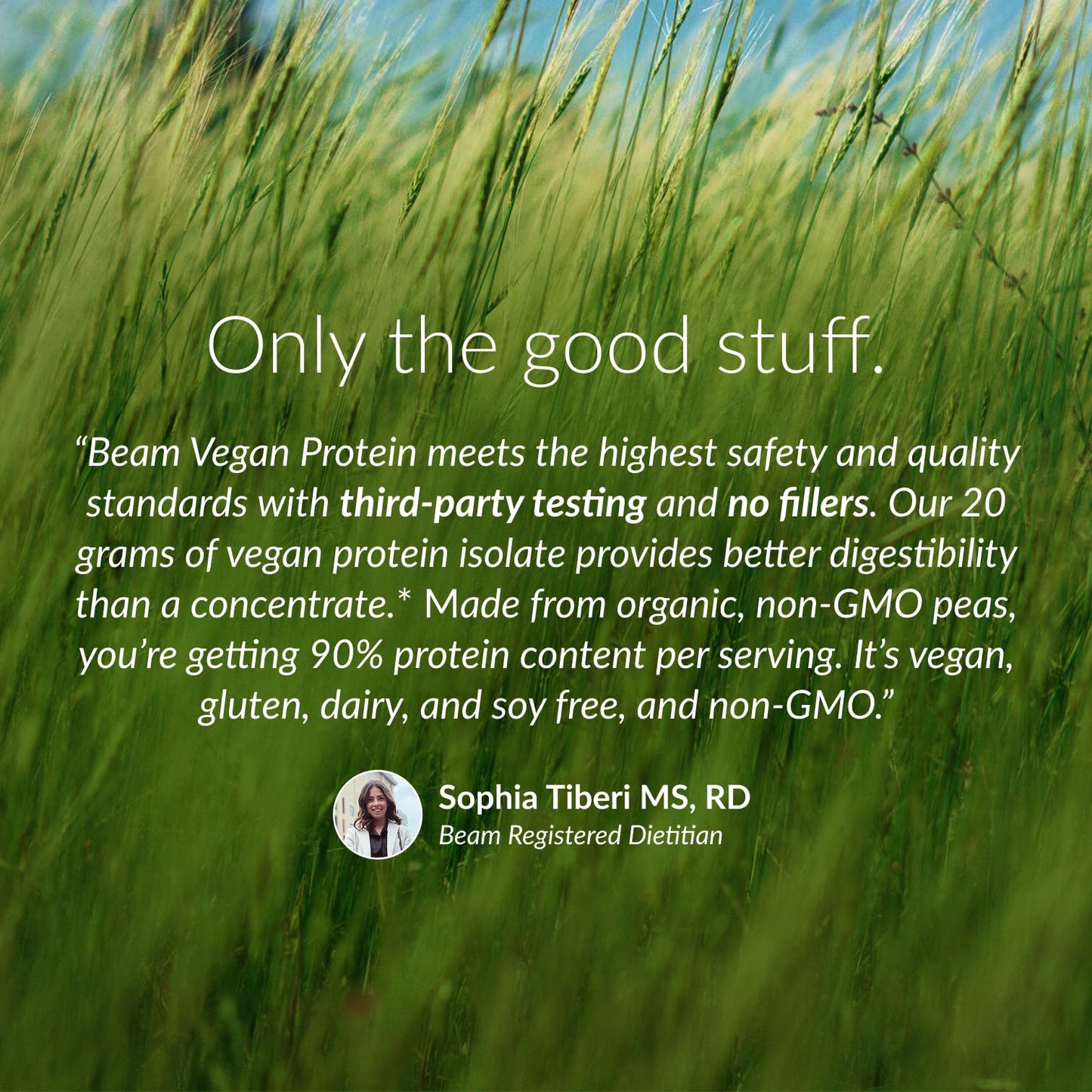 BEAM Vegan Protein Powder – Organic Pea Protein Isolate, 20g Plant-Based Protein per Serving, Third-Party Tested, No Added Sugar, Dairy Free, Soy Free, Gluten Free, 20 Servings, Chocolate
