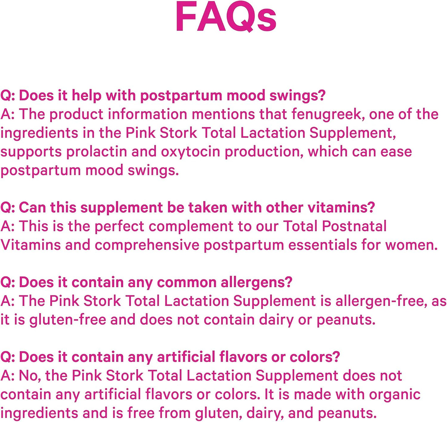Pink Stork Total Lactation Supplement for Breast Milk Supply, Organic Fenugreek and Alfalfa to Support Breastfeeding, Milk Flow, and Production, Postpartum Essentials - 60 Capsules