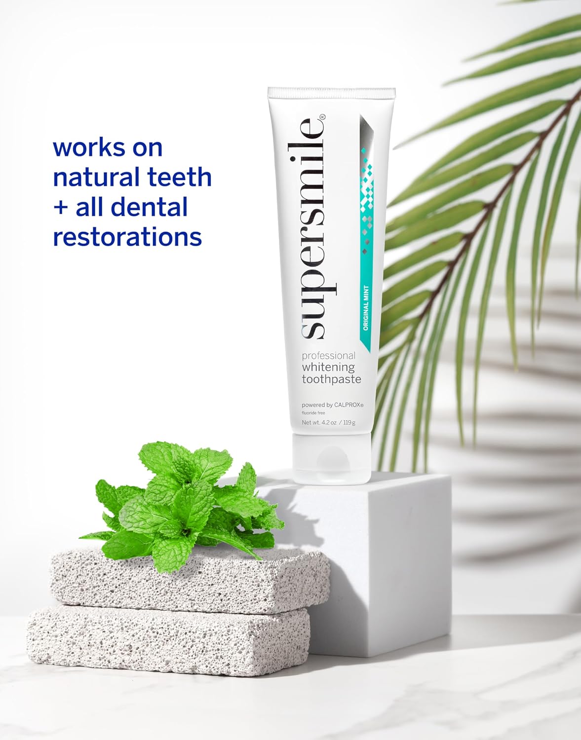 Supersmile Original Mint Whitening Toothpaste, 8 Oz, Whitens 6 Shades