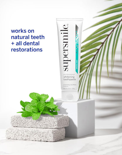 Supersmile Original Mint Whitening Toothpaste, 8 Oz, Whitens 6 Shades