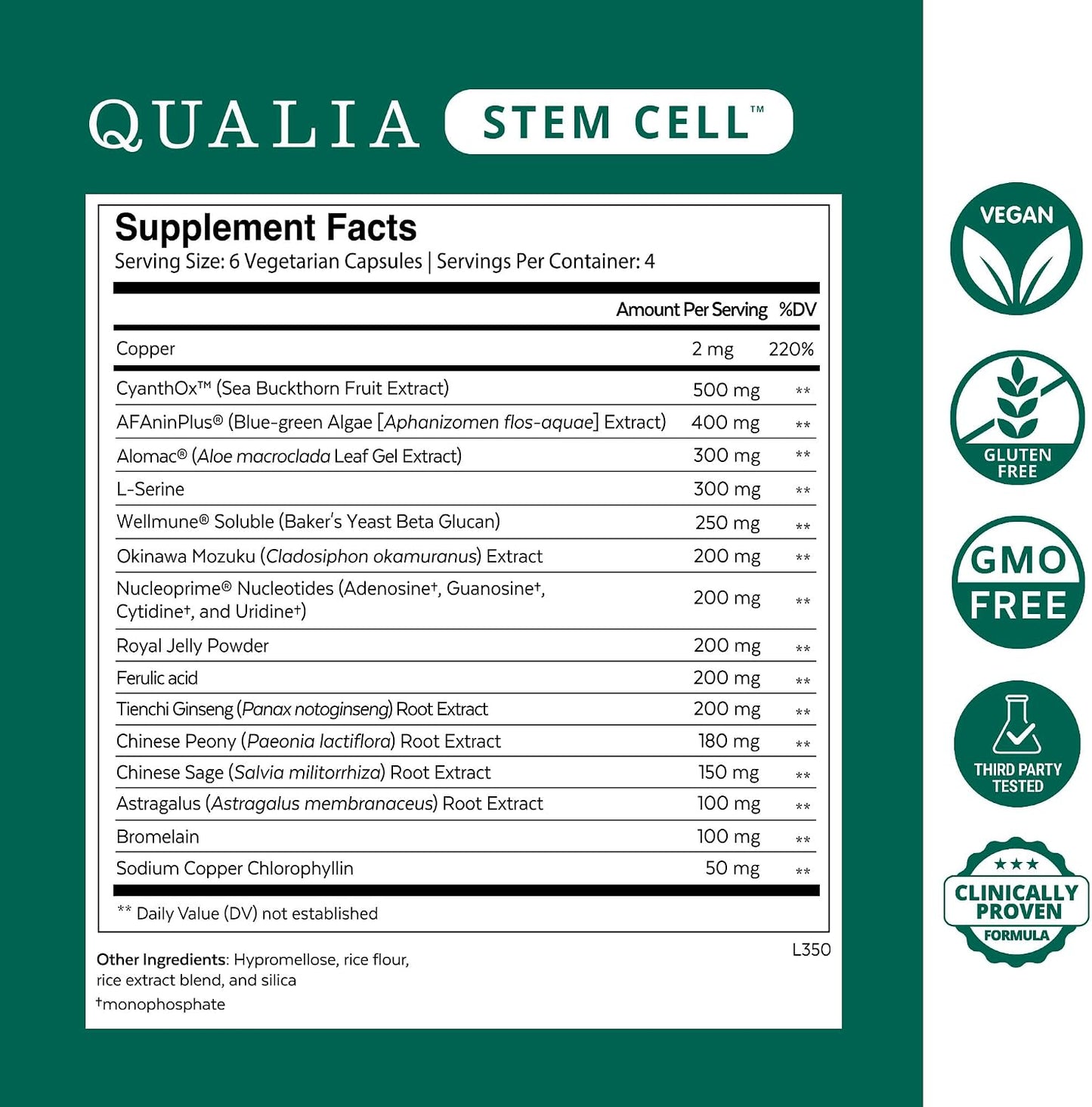 Qualia Senolytic & Qualia Stem Cell | Advanced Cellular Renewal System | Supports Healthy Aging Repair & Rejuvenation | 1-Month Supply Bundle