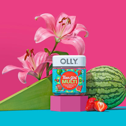 OLLY Teen Girl Multi Gummy, Healthy Skin and Immune Support*- 70 Count