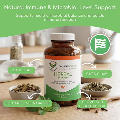 Herbal Biotic, Immune Support Vitamins, Natural Immune System Booster for Adults, Immune Support Supplement Enriched with Cat’s Claw for Probiotic Balance, Digestive Health, 3 Pack