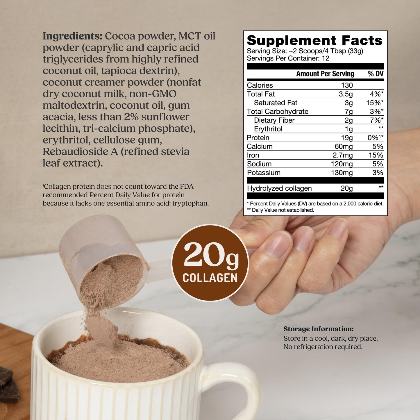 Bulletproof Unflavored Collagen Peptides Powder, 20g Grass-Fed Collagen Protein and Amino Acids for Skin, Bones and Joints, 17.6 Ounces