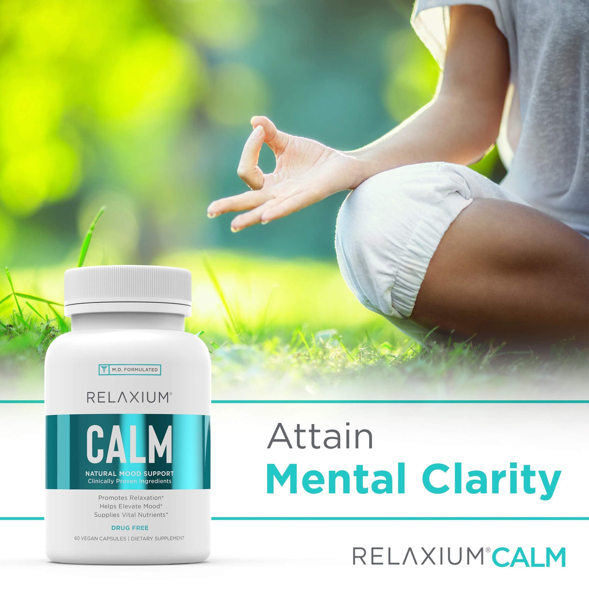 Relaxium Calm, Non-Habit Forming, Stress & Mood Support Supplement