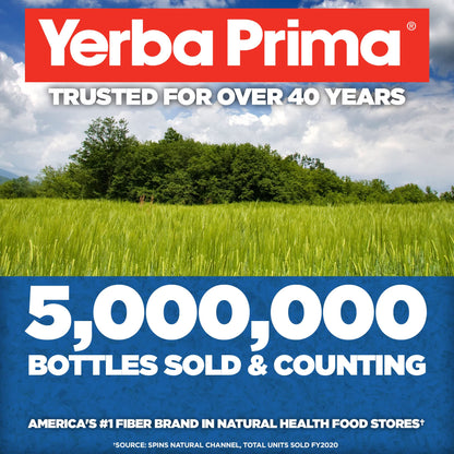 Yerba Prima Psyllium Whole Husk, 1 Bottle 12 oz - Fiber Supplement, Vegan, No Sugar or Artificial Sweeteners, Non GMO, Gluten Free