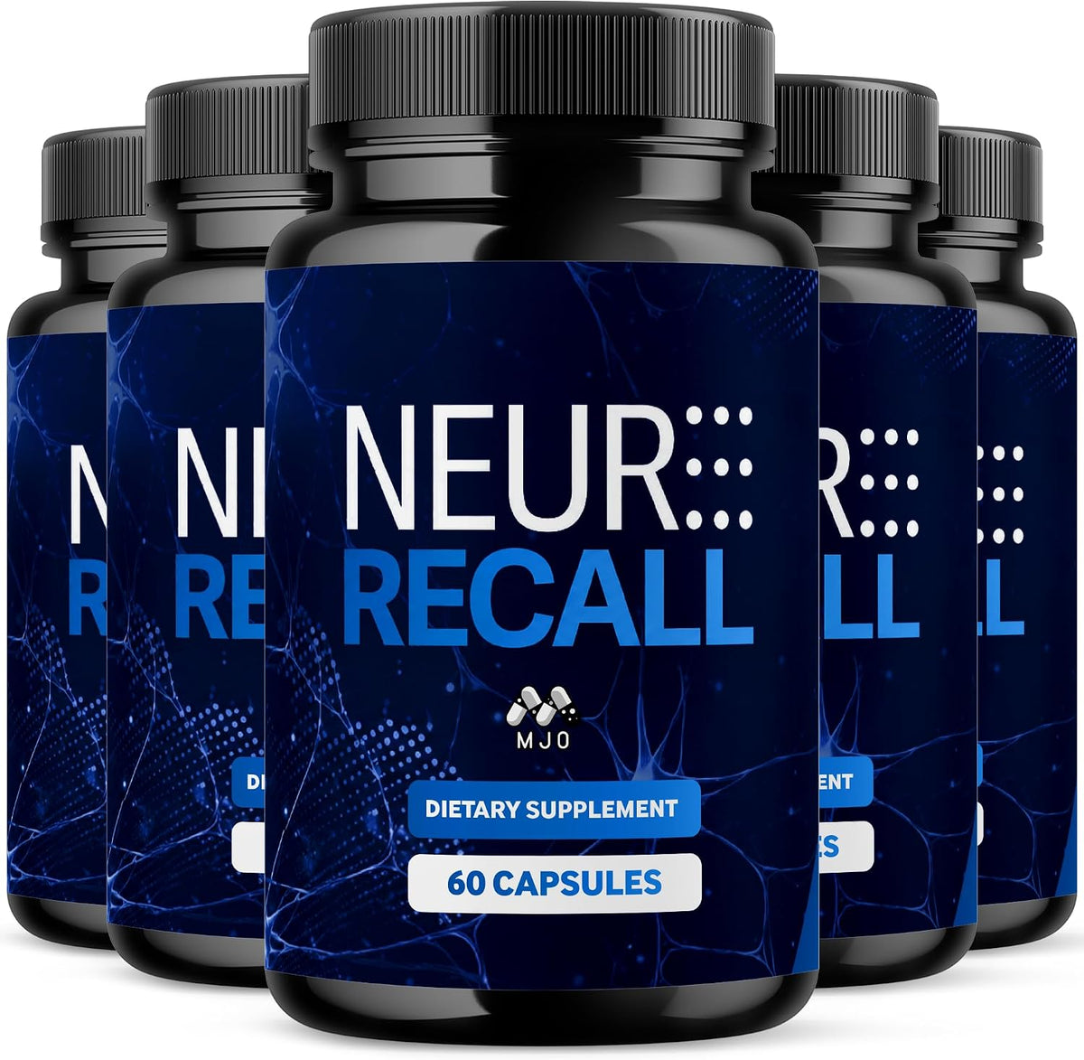 Neuro Recall Capsules, Official NeuroRecall Supplement 5-Pack, 300 Capsules