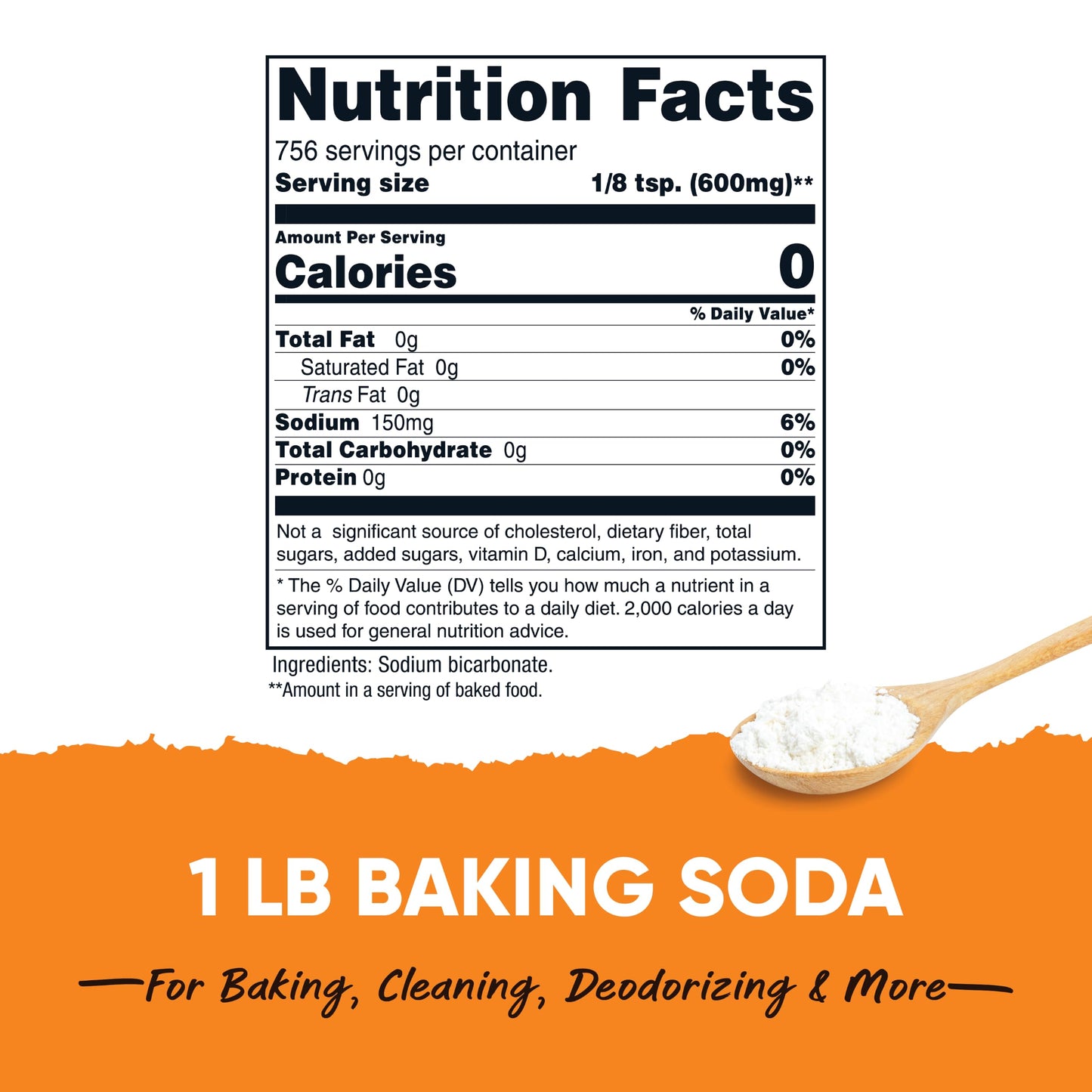 Nutricost Pantry Baking Soda (2 LBS) - For Baking, Cleaning & Deodorizing