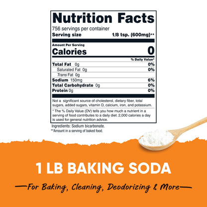 Nutricost Pantry Baking Soda (2 LBS) - For Baking, Cleaning & Deodorizing