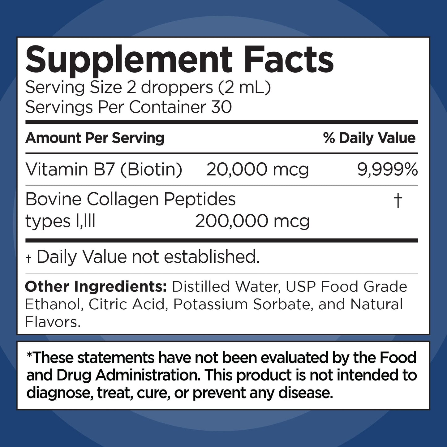 Liquid Collagen and Biotin, 2 Fl. Oz, Ultra-Strength Collagen Peptides for Women, Third-Party Tested Biotin for Hair Growth Women, Nails, and Skin Vitamins B7 Collageno Peptides – Vanilla Flavor