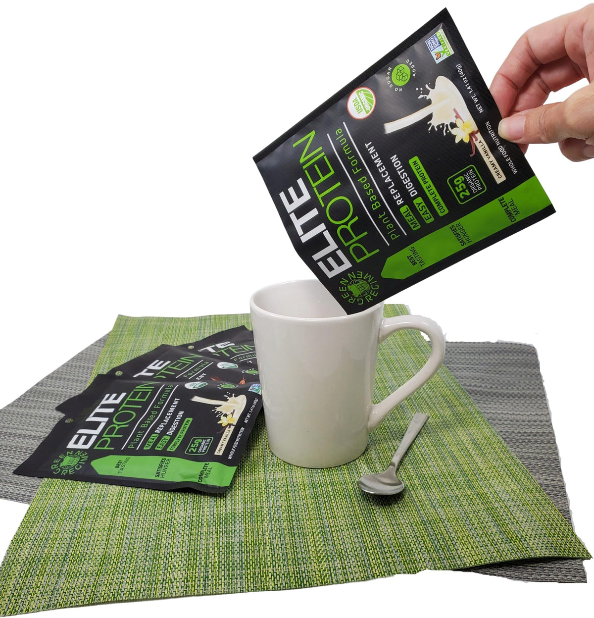 Green Regimen Elite Plant-Based Protein Powder - 25g Complete Hemp & Pea Protein