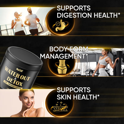 Nuqiit Water Out Supplement with Dandelion Root 12000mg Apple Cider Vinegar 4500mg & More