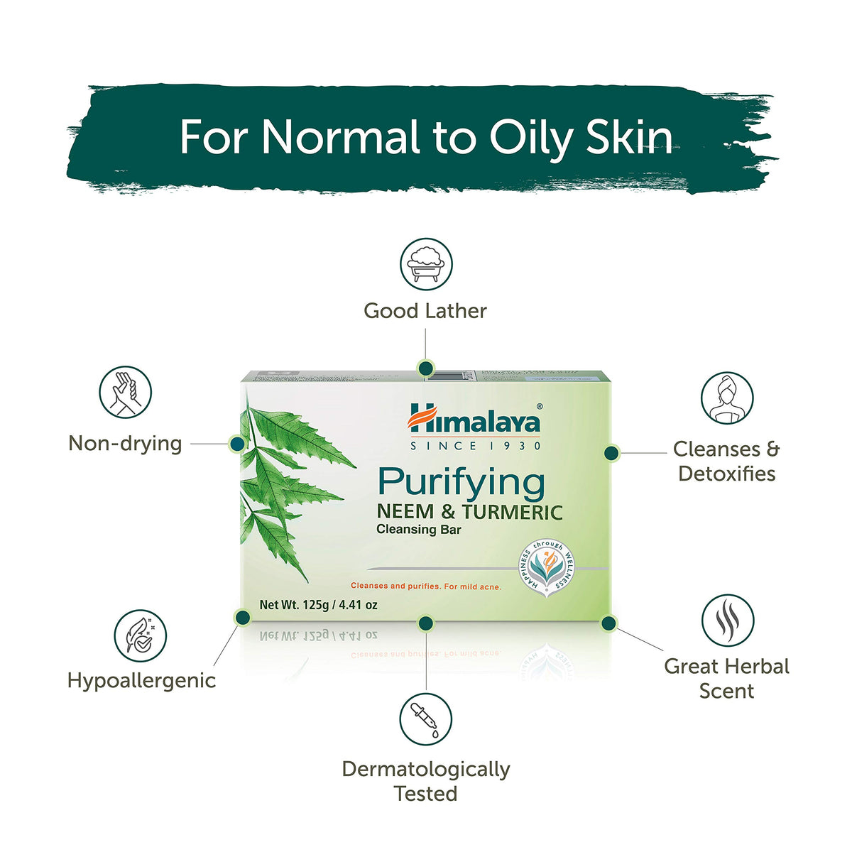 Himalaya Nourishing Cream & Honey Cleansing Bar Soap, 4.41 oz, 6 Pack