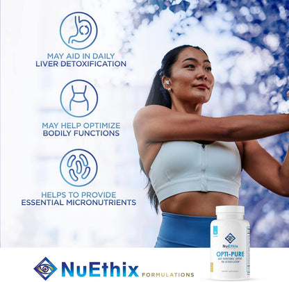 NuEthix Formulations Detoxification and Microbiome Balance Supplement Bundle of Opti-Pure, 30 Servings and Gut Defender+, 90 Servings