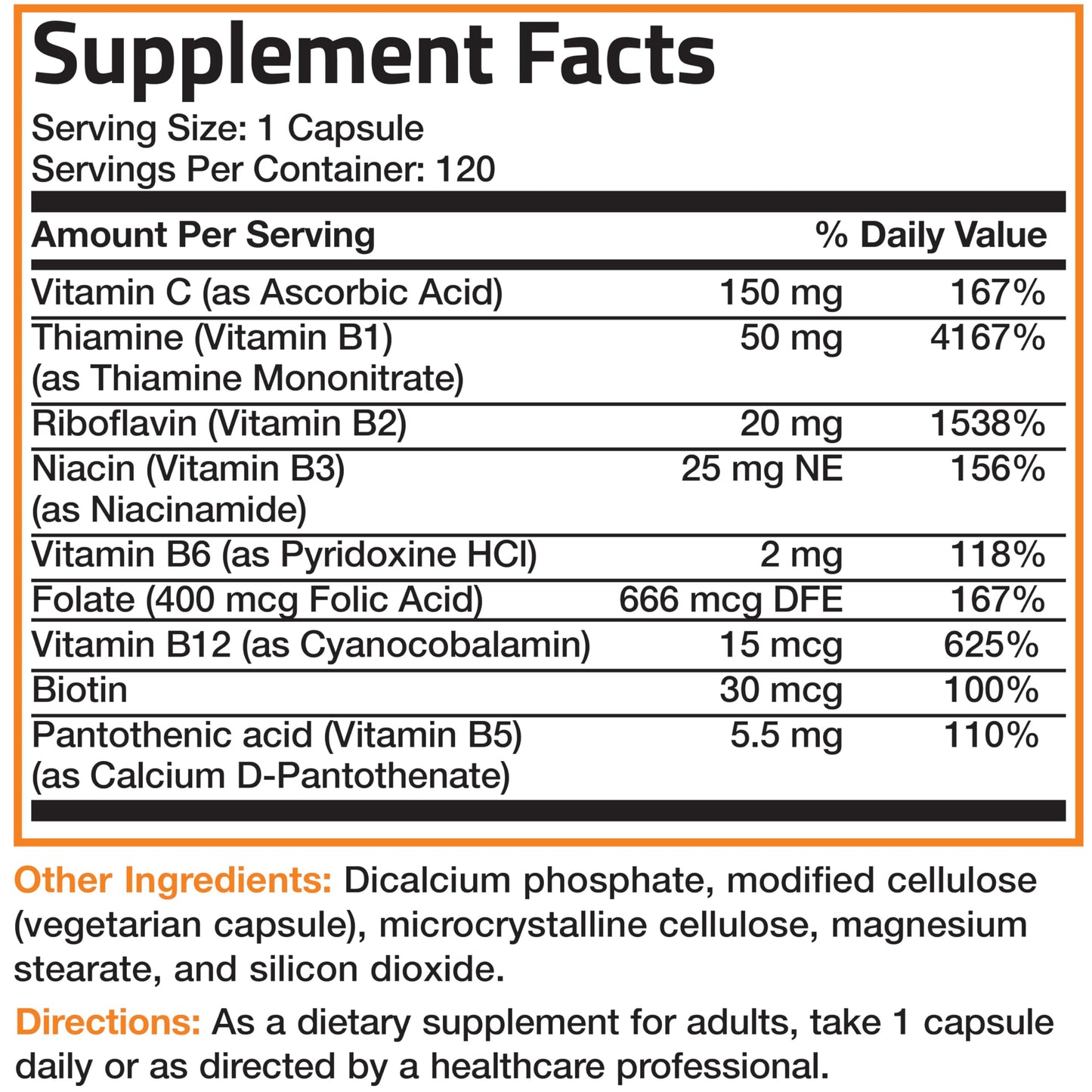 Bronson Vitamin B Complex with Vitamin C - Immune Health, Energy Support & Nervous System Support - Non-GMO, 250 Vegetarian Capsules