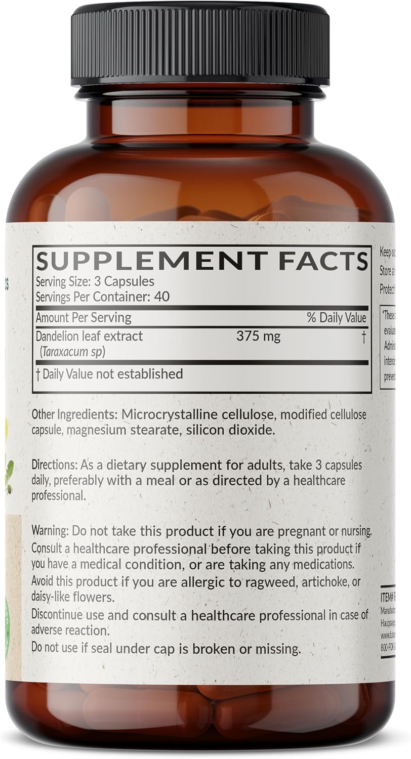Futurebiotics Dandelion Extract Traditional Diuretic Herb, Non-GMO, 120 Vegetarian Capsules