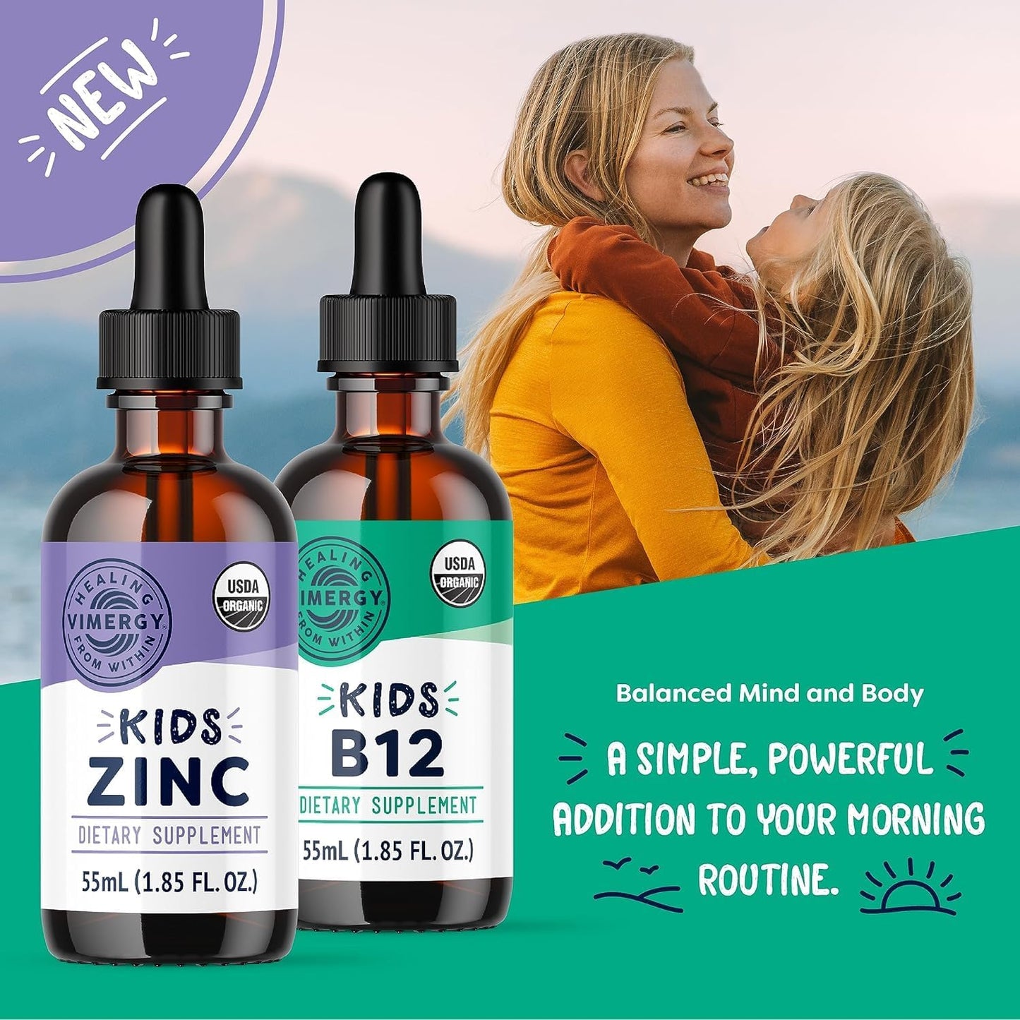 Vimergy Kids Zinc (55mL) and Kids B12 (55mL) - Kits