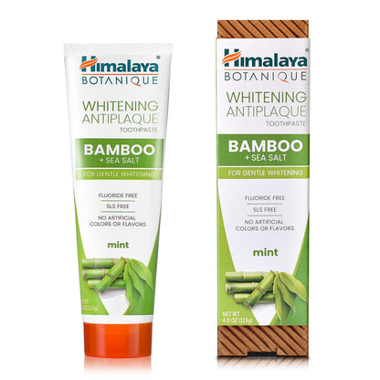 Himalaya Botanique Whitening Antiplaque Charcoal Toothpaste, 4 oz, 2 Pack
