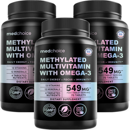 MEDCHOICE Complete 29-in-1 Methylated Multivitamin with Omega-3, 70ct