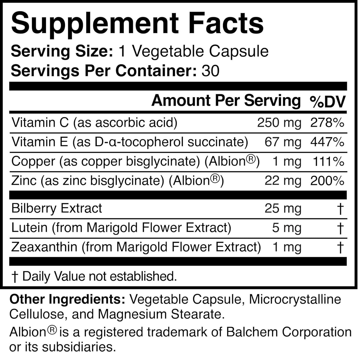 Visigard Natural Eye and Vision Support Supplement, Vegan, Gluten-Free | Delivers Lutein and 7 Antioxidants to Protect Macular and Retinal Health While Keeping Eyesight Crystal Clear, 30-Day Supply