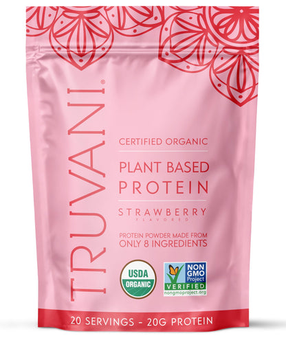 Truvani Organic Plant Based Protein Powder | Vanilla | 18 Servings | Vegan | 20g Pea Protein | Keto | Gluten & Dairy Free | Low Carb | No Added Sugar
