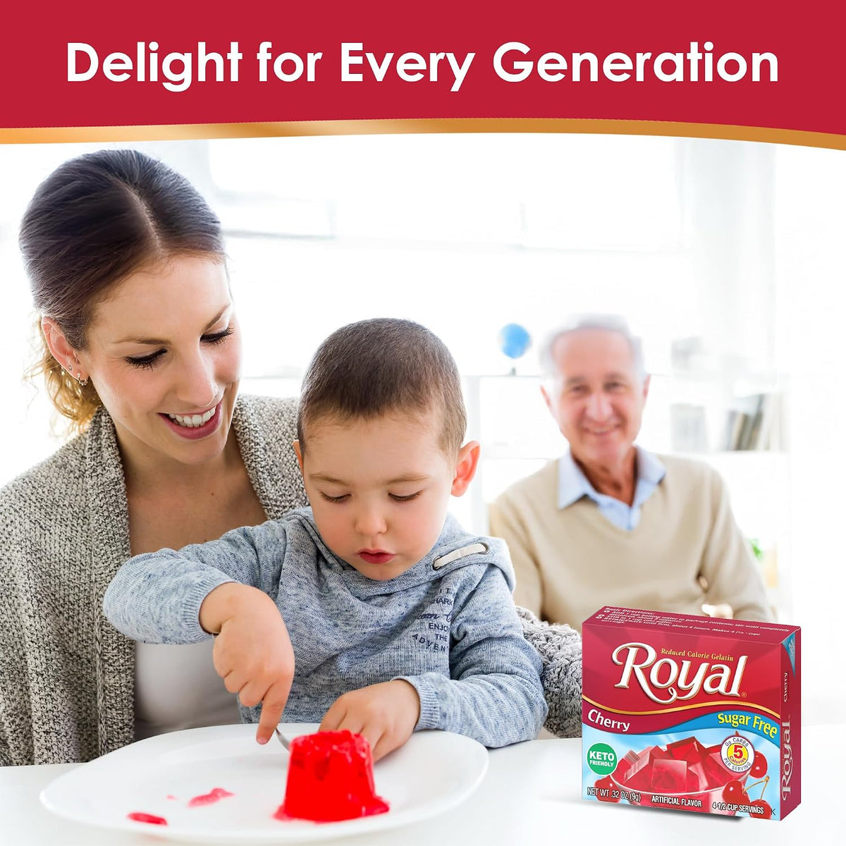 Royal Sugar Free Gelatin Mix Variety Pack - 12 Assorted Gelatin Boxes