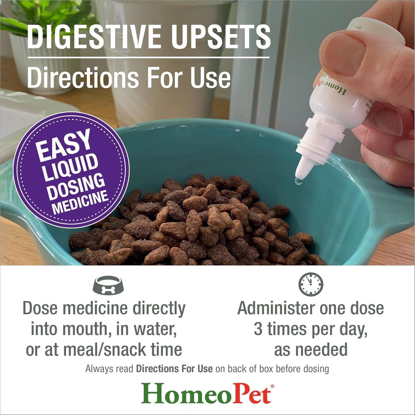 HomeoPet Digestive Upsets, Supplement for Dogs and Cats, 15 Milliliters | Natural digestive support for cats, dogs, and other pets, safe homeopathic formula, liquid drops suitable for daily use