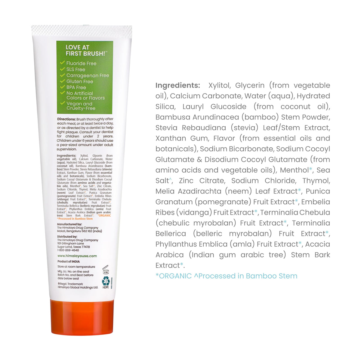 Himalaya Botanique Whitening Antiplaque Charcoal Toothpaste, 4 oz, 2 Pack