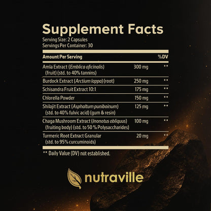 Pineal XT Platinum - Pure Himalayan Shilajit Supplement | Supports Energy, Brain Health & Memory, Rapid Pineal Gland Activation Cognitive Health Support, 60 Veggie Capsules