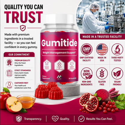 (2 Pack) Gumitide Gummies, Official Gumitide Supplement (120 Gummies)