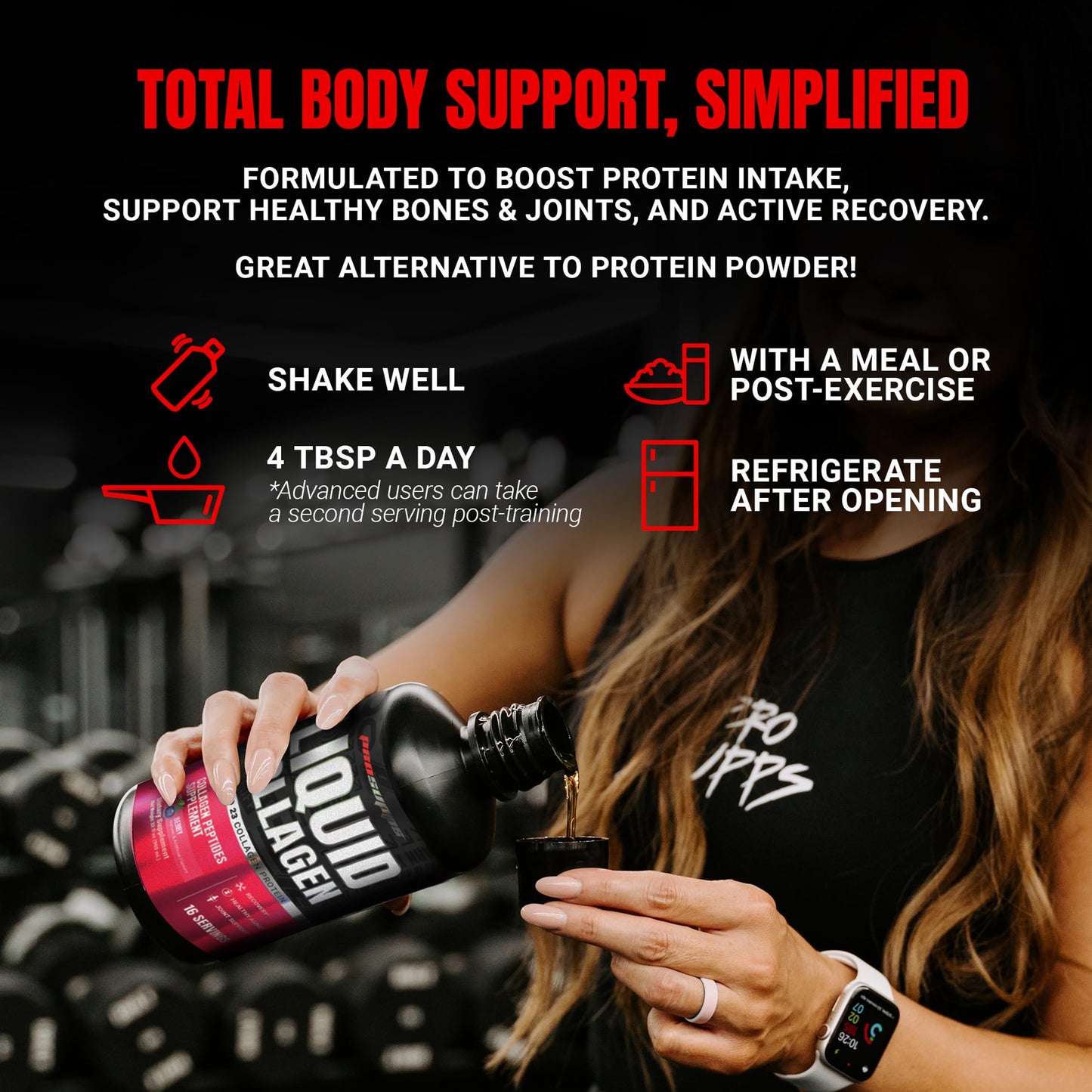 ProSupps Amino23 Liquid Collagen Shots, Berry - Collagen Peptide Post Workout Supplement Supports Healthy Aging, Joints, Skin & Hair - Gluten-Free & Zero Sugar - 16 Servings