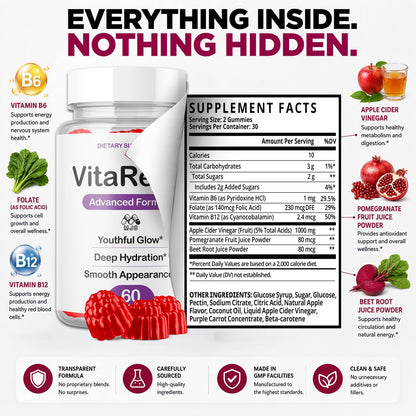 VitaReset Gummies, Health & Wellness Support Supplement 2-Pack, 120 Gummies