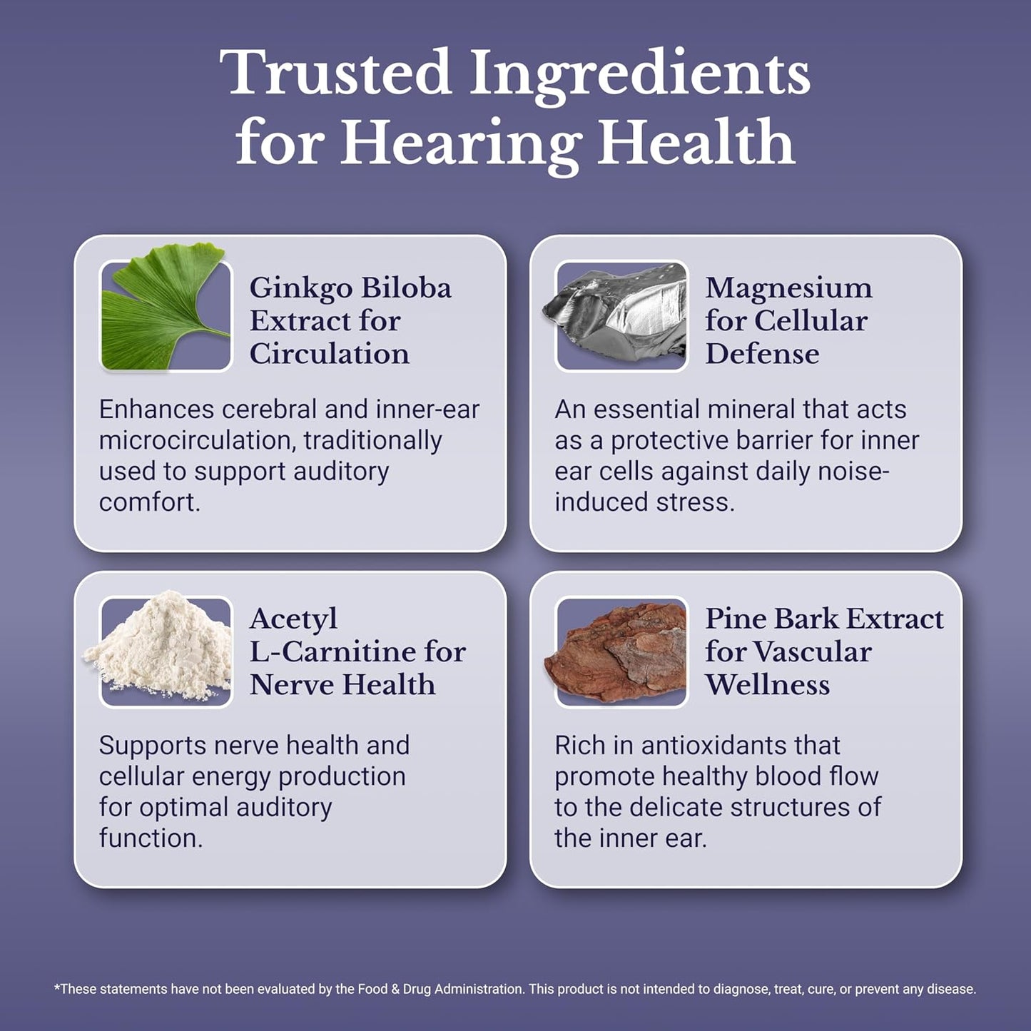 Hear Plus - Tinnitus Supplement - Advanced Hearing Formula for Ringing Ears with Ginkgo Biloba, Pine Bark Extract & Magnesium - 120 Capsules