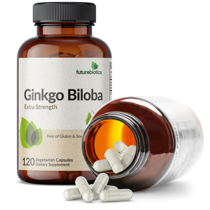 Futurebiotics Ginkgo Biloba Extra Strength Supports Brain Function & Memory Support, 120 Vegetarian Capsules