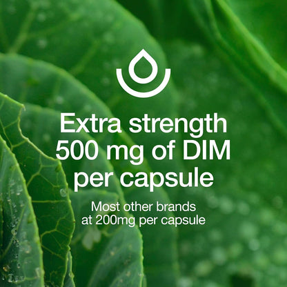 DIM Supplement 500mg - Diindolylmethane – Vegan, Non-GMO, Gluten-Free - 90 Capsules