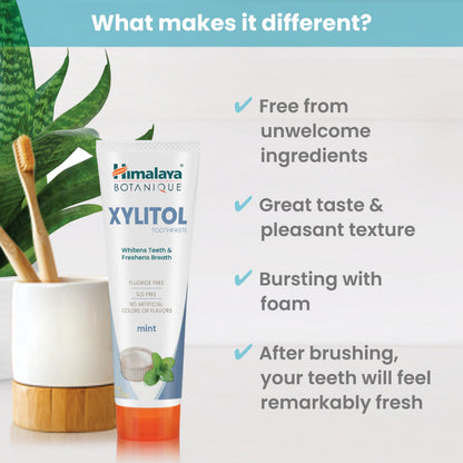 Himalaya Botanique Xylitol Fluoride-Free Toothpaste, Mint Flavor, 4 oz