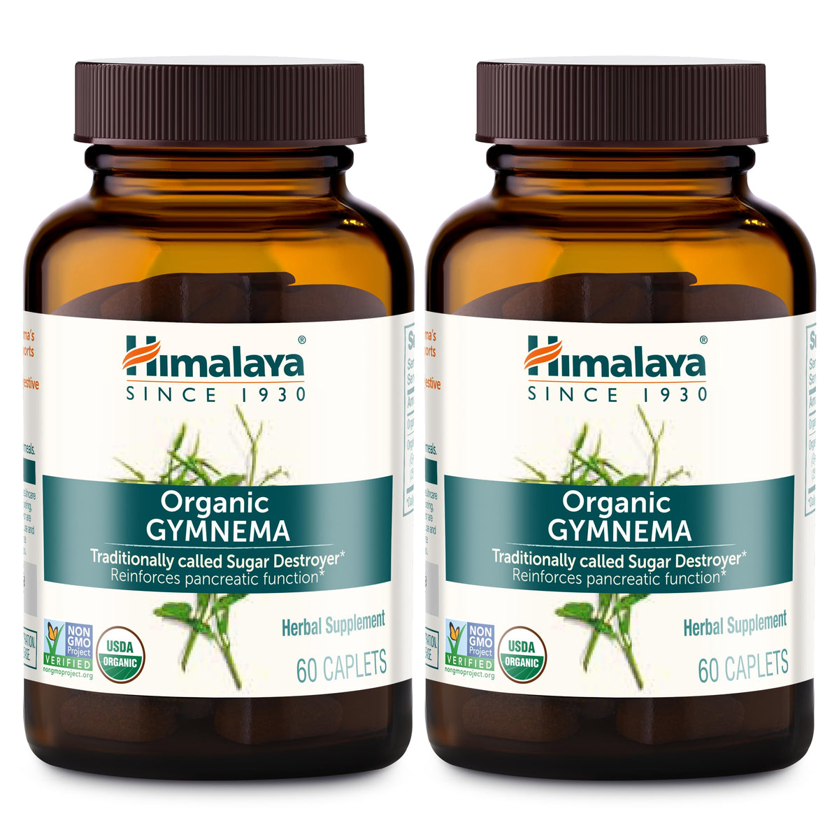 Himalaya USDA Organic Gymnema Sylvestre Supplement, 700mg, 60 Caplets